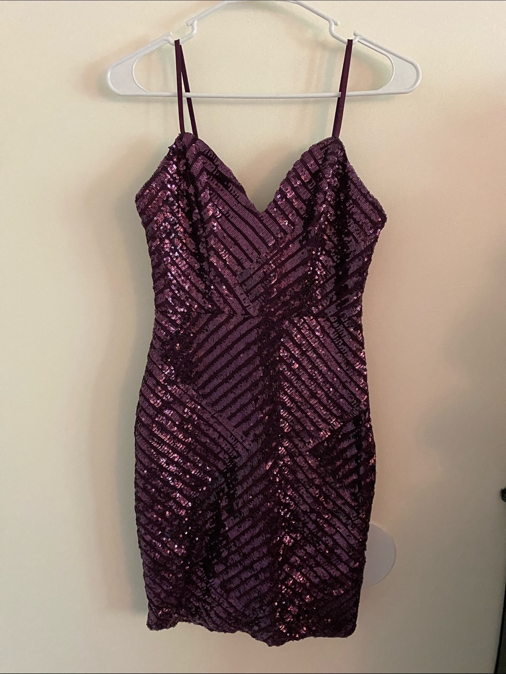 Charlotte Russe Plum Sequin Mini Dress